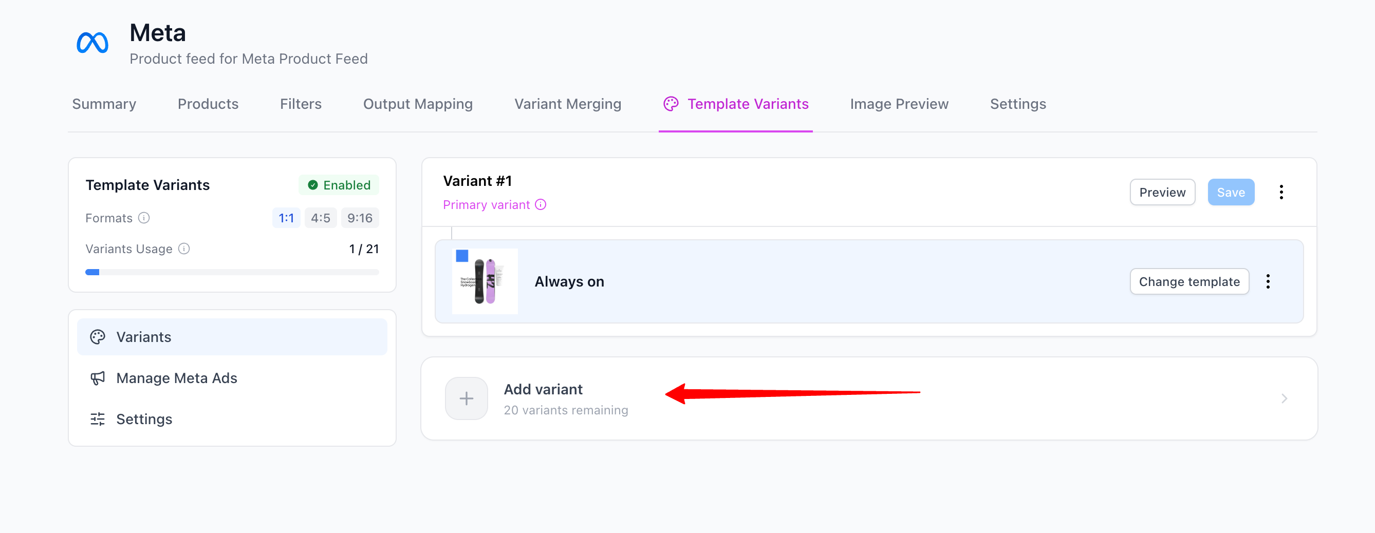 Creating a new variant