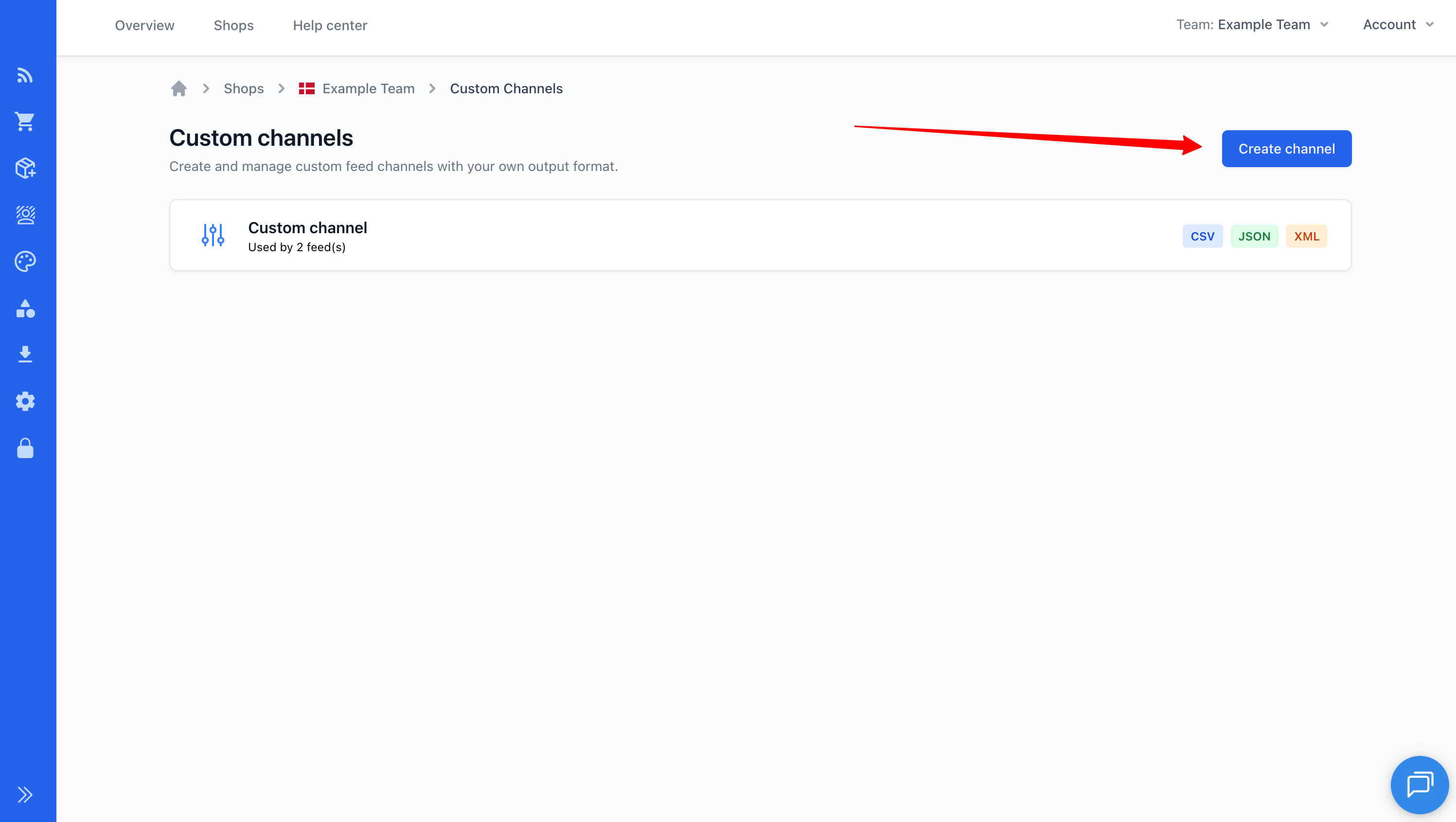 Custom Channels List