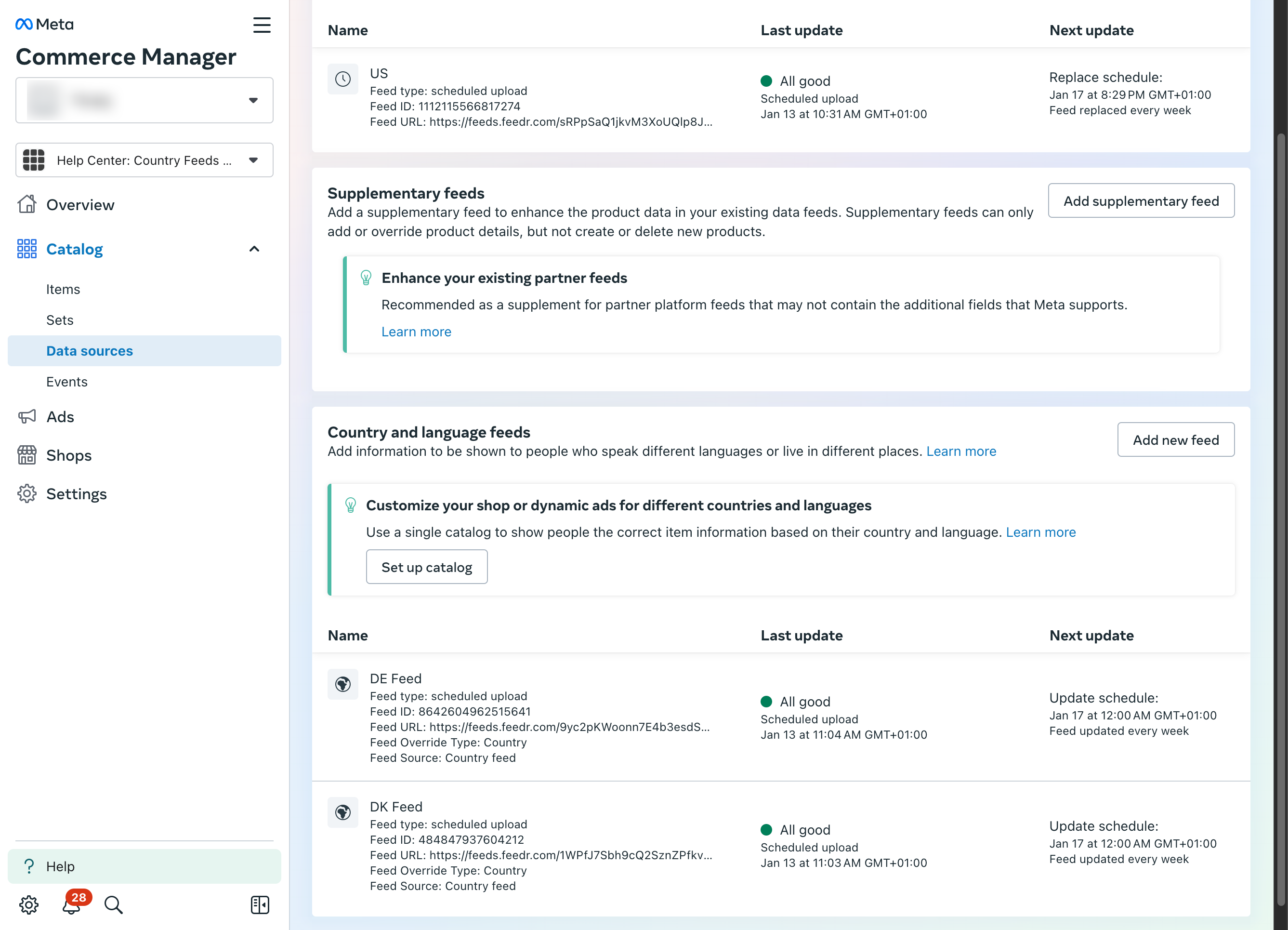 Datasources overview