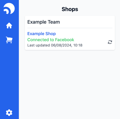 Shops in Feedr Chrome Extension