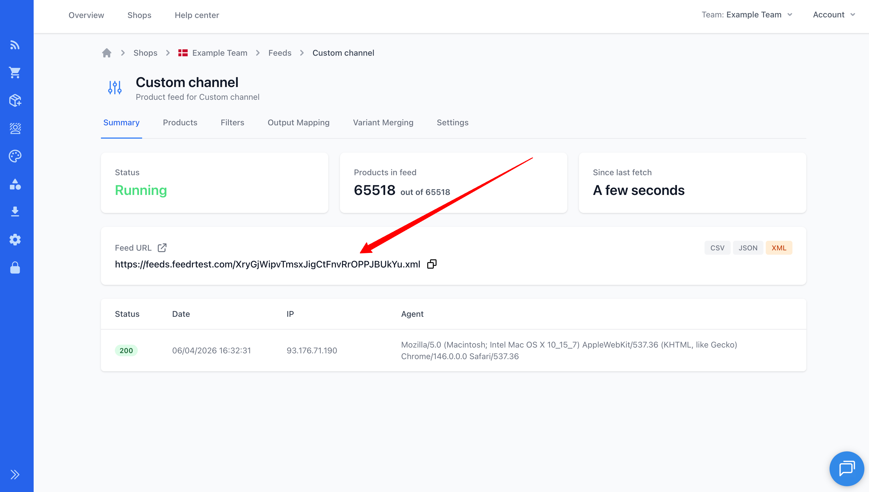 Feed URL