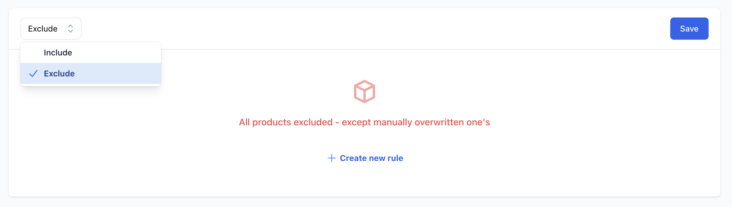 Feed filtering - Exclusion based filters