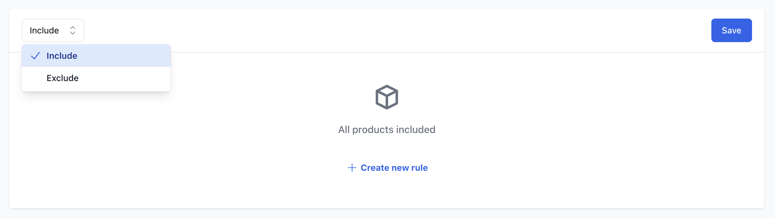 Feed filtering - Inclusion based filters