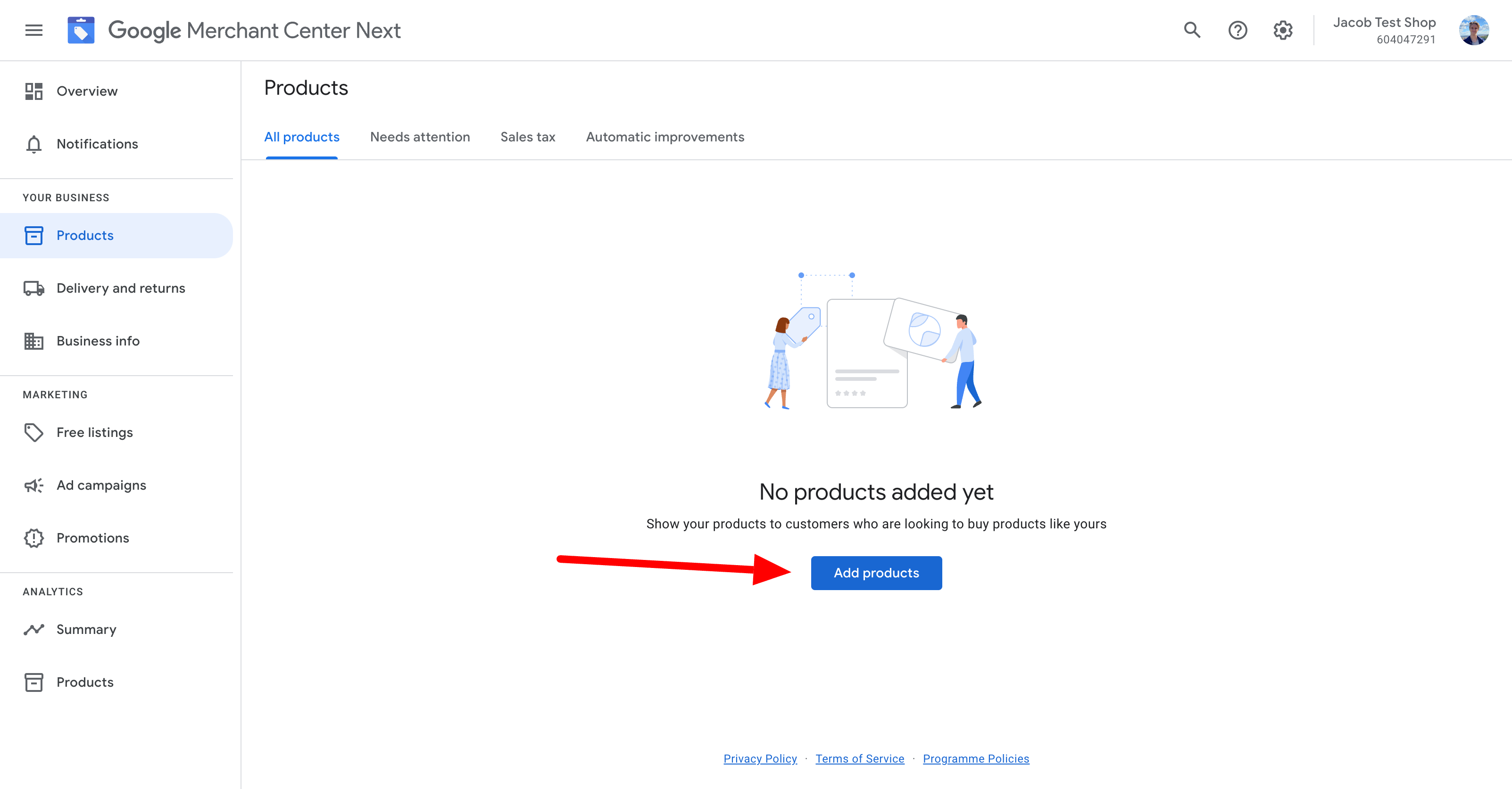 Add new feed in Google Merchant Center