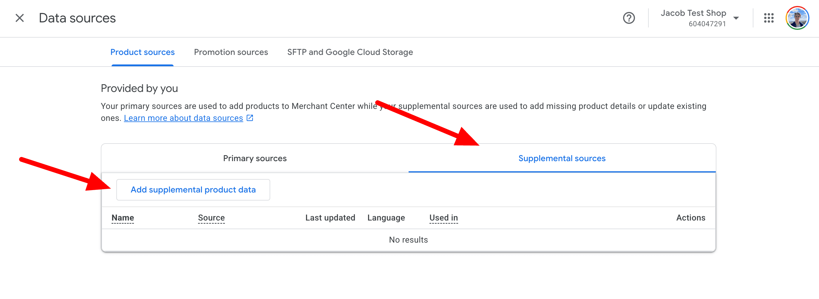 Supplemental sources