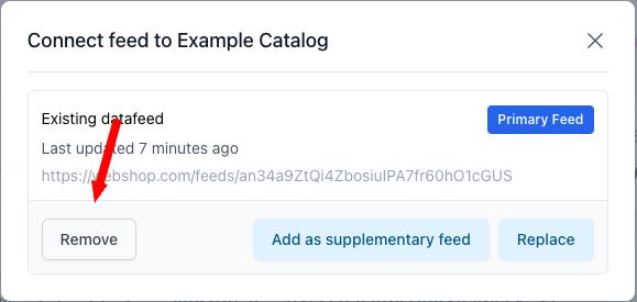 Remove feed button