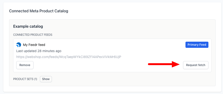 Request fetch button