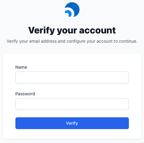 Verify account