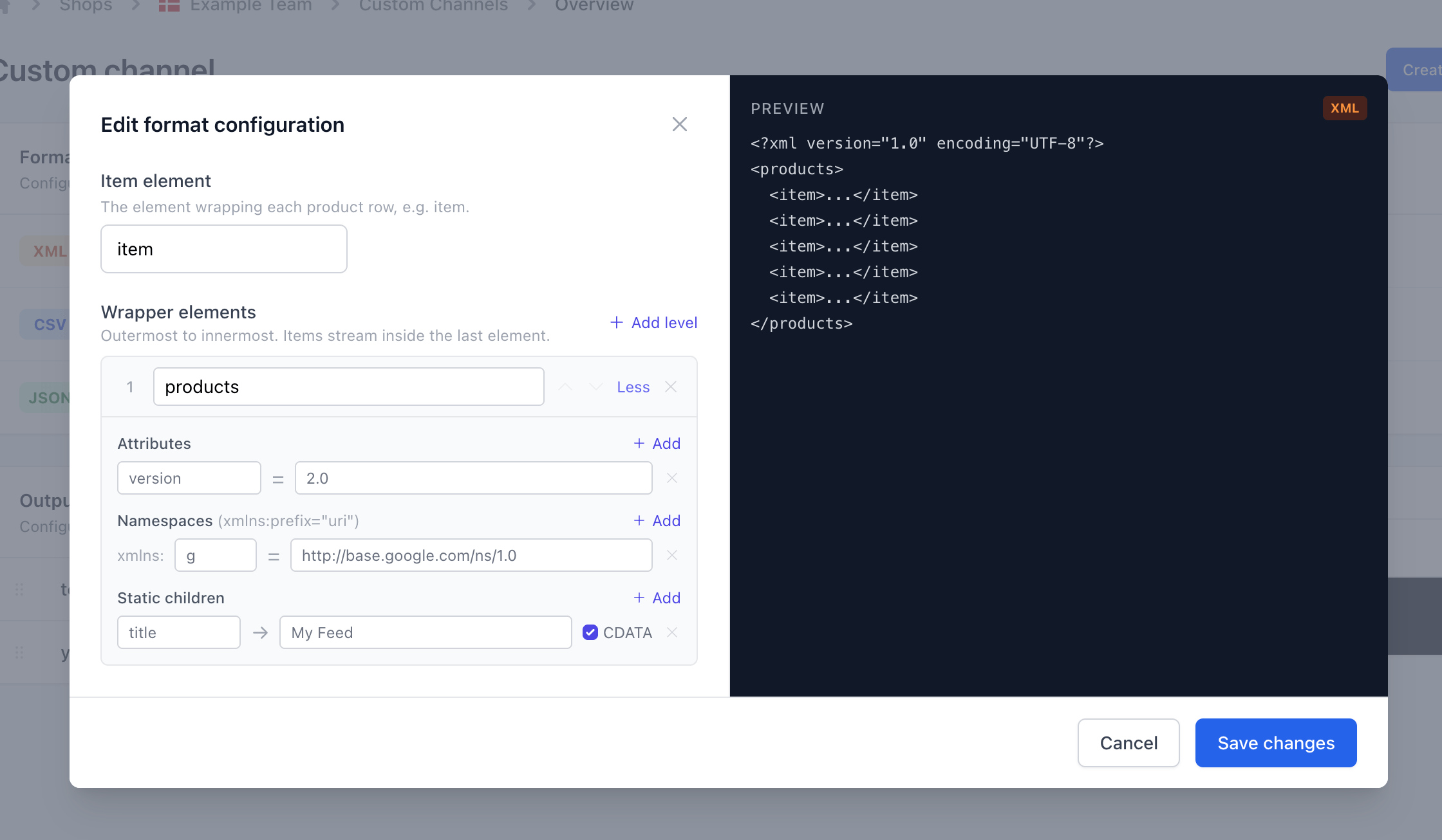 XML Configuration
